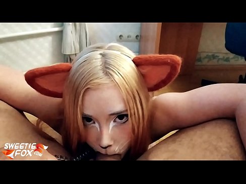 ❤️ Gitulon ni Kitsune ang dick ug cum sa iyang baba Anal porn sa amon ☑